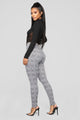 What A Houndstooth Print Leggings - Black/White