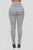 What A Houndstooth Print Leggings - Black/White