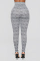 What A Houndstooth Print Leggings - Black/White