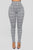 What A Houndstooth Print Leggings - Black/White