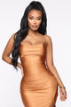His Darkest Secret Maxi Dress - Cognac