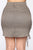 Don't Be A Hound Mini Skirt - Taupe/combo