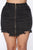 In The Rough Distressed Mini Skirt - Black Wash