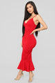 Playing The Game Midi Dress - Red