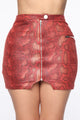 Slay The House Mini Skirt - Red/combo