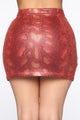 Slay The House Mini Skirt - Red/combo