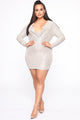 Keep Shining Sequin Mini Dress - Silver