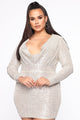 Keep Shining Sequin Mini Dress - Silver