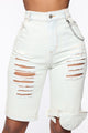 Baby Got Bag Distressed Shorts - Light Wash