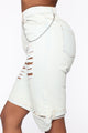 Baby Got Bag Distressed Shorts - Light Wash