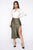 Celebrate Success Satin Midi Skirt - Olive