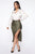 Celebrate Success Satin Midi Skirt - Olive