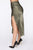 Celebrate Success Satin Midi Skirt - Olive