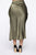 Celebrate Success Satin Midi Skirt - Olive