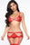 From The Heart Lace 3 Piece Set - Red