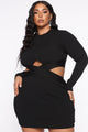 Back For More Bandage Mini Dress - Black