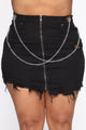 Breaking All The Rules Mini Skirt - Black Wash