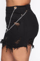 Breaking All The Rules Mini Skirt - Black Wash