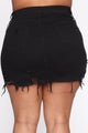 Breaking All The Rules Mini Skirt - Black Wash