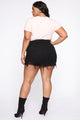 Breaking All The Rules Mini Skirt - Black Wash