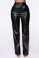Don't See A Flaw PU Pant - Black