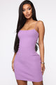 Not Your Basic Bae Sweater Mini Dress - Lavender