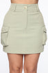 Cargo Small Talk Skirt - Sage