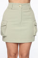 Cargo Small Talk Skirt - Sage