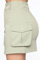 Cargo Small Talk Skirt - Sage