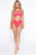 Night In Lace Bustier Garter Set  - Pink