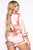 Sunday Morning Satin Sleep Romper - Pink