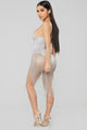 My New Love Glitter Midi Dress - Silver