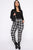 Never Over Plaid Joggers - Black/White