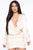 Walk With Purpose Satin Ruched Mini Dress - Ivory