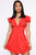 Angel Eyes Fit And Flare Mini Dress - Red