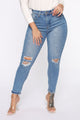 The Comeback Distressed Skinny Jeans - Light Blue Wash