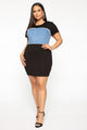 A Look Mini Dress - Black/combo