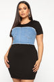 A Look Mini Dress - Black/combo