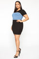 A Look Mini Dress - Black/combo