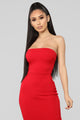 Fit For The Occasion Midi Dress - Red