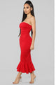 Fit For The Occasion Midi Dress - Red