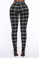 Plaid For You Leggings - Black/White