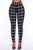 Plaid For You Leggings - Black/White