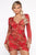 Blissful Moments Ruched Mini Dress - Red