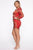 Blissful Moments Ruched Mini Dress - Red