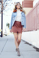 Natalie Mini Skirt - Brown