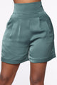 Always In Business Satin Short - Olive