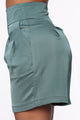 Always In Business Satin Short - Olive