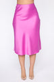 Messing With My Heart Midi Skirt - Magenta