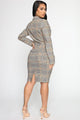 Write My Own Checks Midi Skirt - Teal/Combo